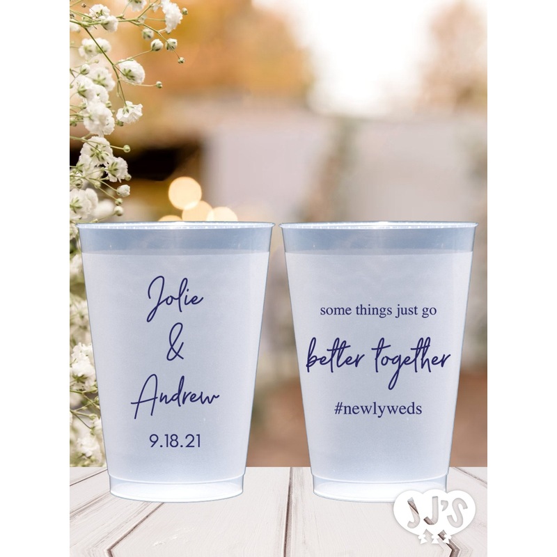 Better Together Custom Frosted Wedding Cups