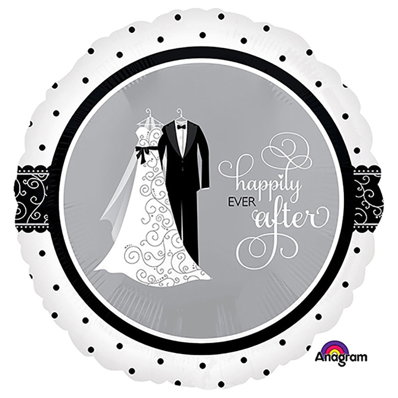 Black & White Wedding 18 Balloon