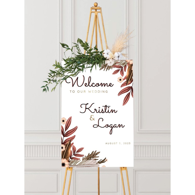 Boho Chic Wedding Welcome Sign