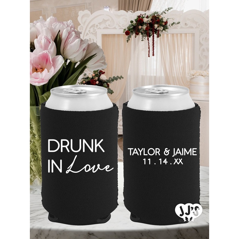 Drunk in Love Wedding Can Coolers