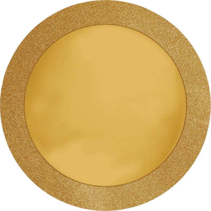 Gold Glitter Placemats | General Entertaining