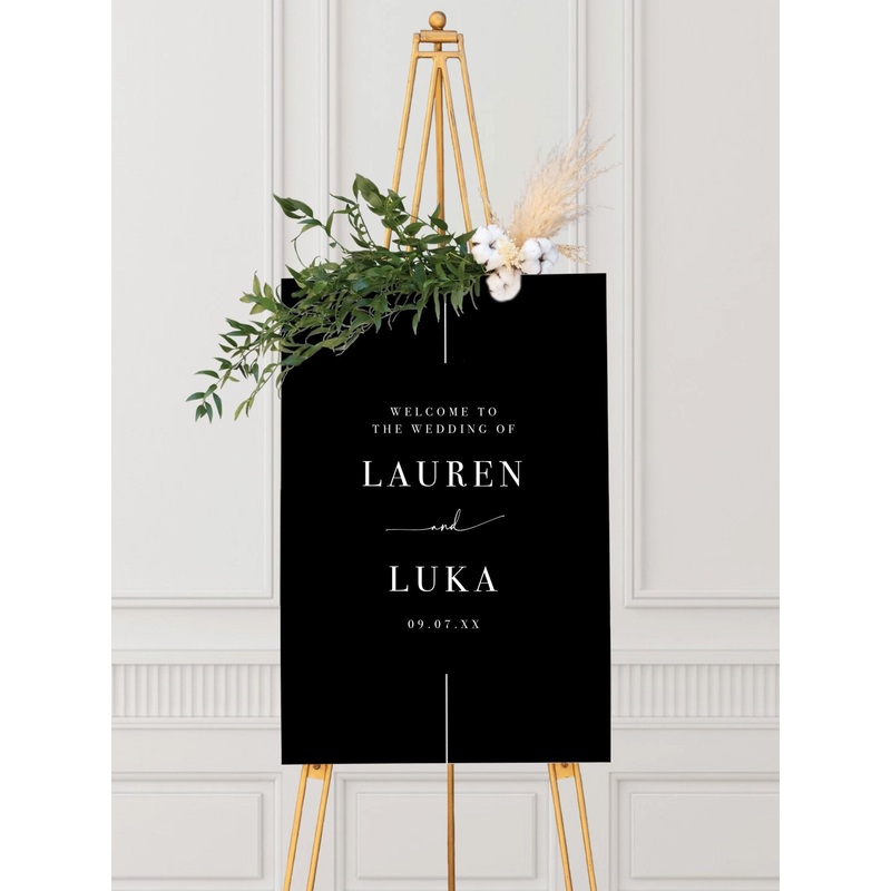 Inline Modern Minimal Wedding Welcome Sign