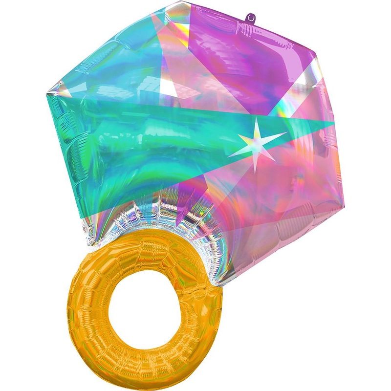 Iridescent Wedding Ring 27 Balloon
