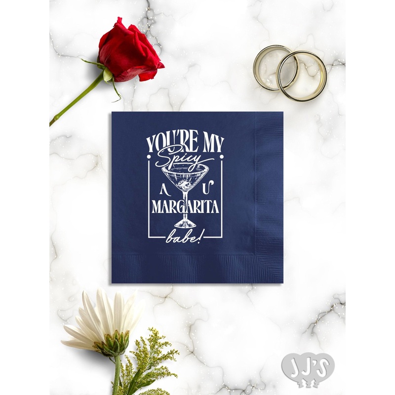 Mexican Love Birds - You're My Spicy Margarita Wedding Napkins