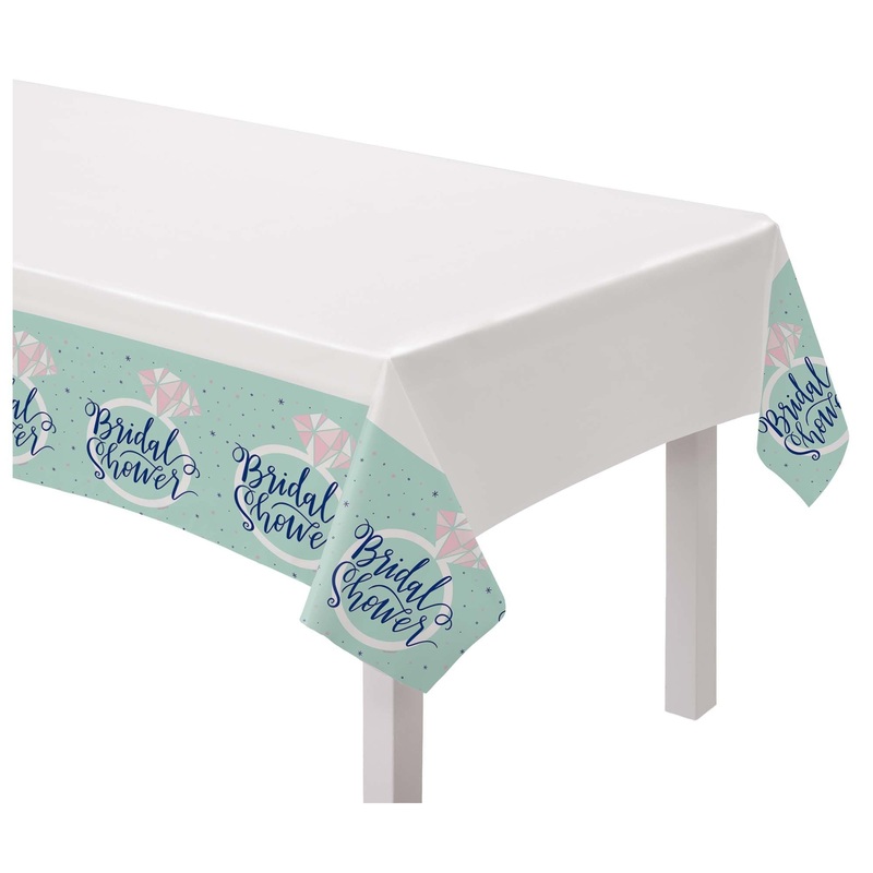 Mint Bridal Shower Plastic Table Cover | Wedding