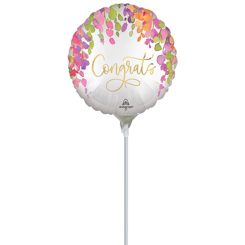 Romantic Floral Wedding 9" Air-fill Balloon (requires heat sealing)