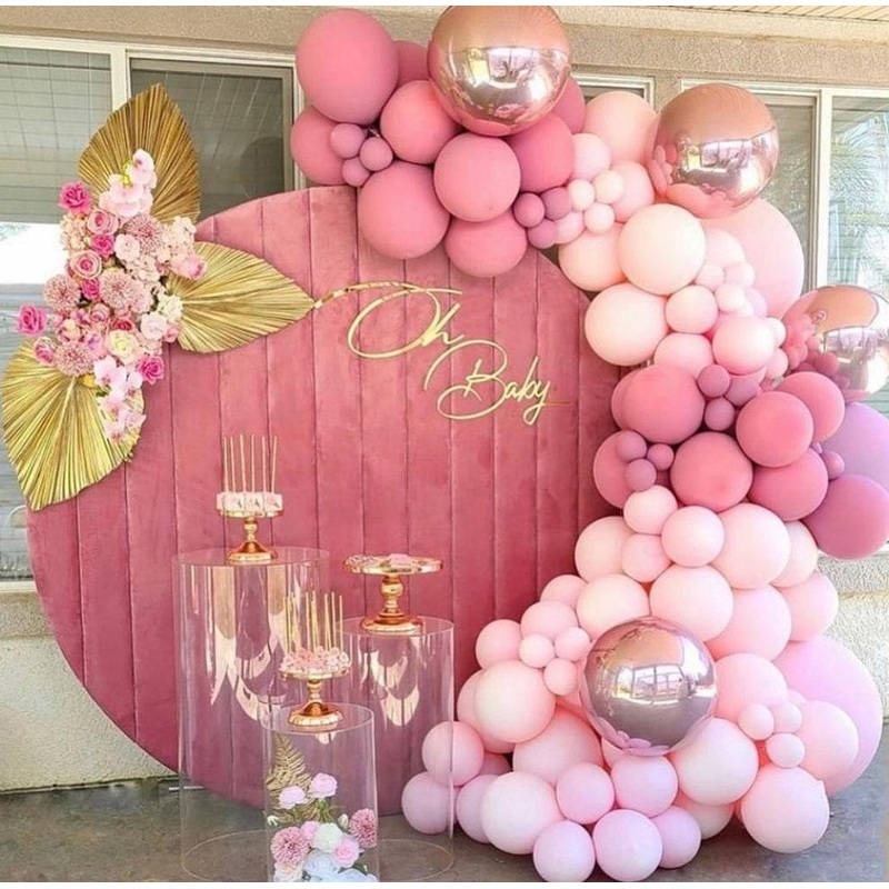 119pcs Peach Pink Balloon Arch Garland Kit Rose Gold Chrome Latex ,Wedding Party Decor, birthday party, Bridal Shower, babyShower