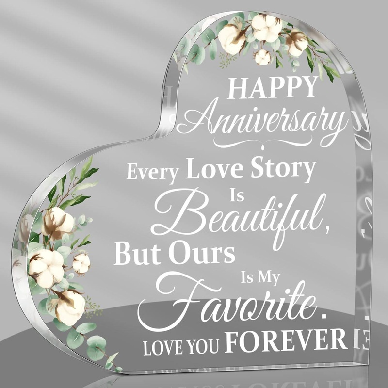 Anniversary Wedding Gift for Her Wedding Gift for Wife Husband Acrylic Happy Anniversary