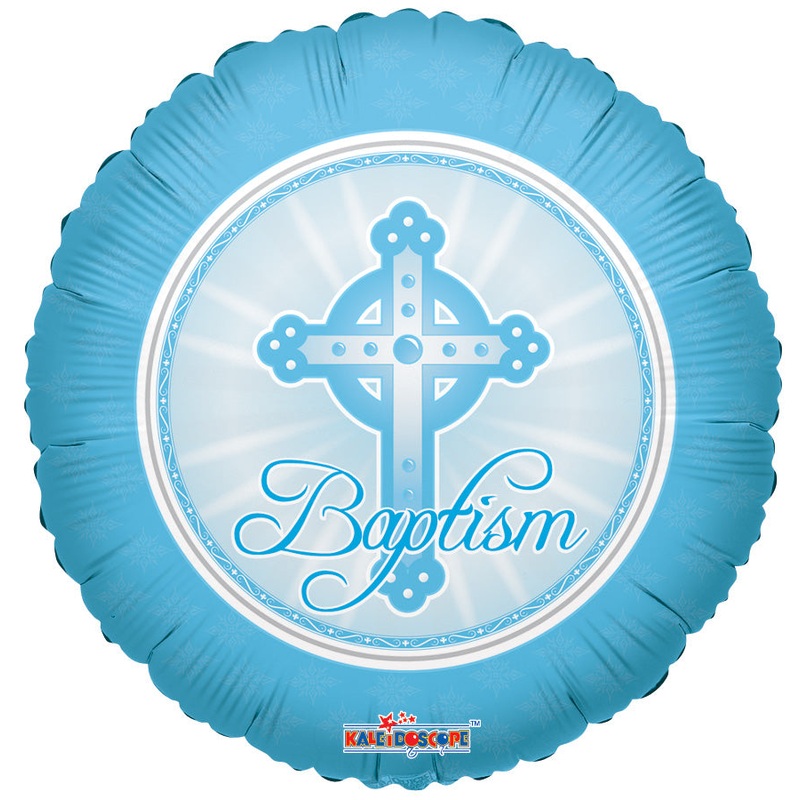 Blue Baptism Balloon