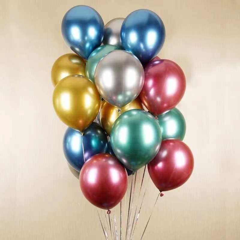 Chrome Balloons - Gold Balloon Set 12 Inch Balloons, Baby Shower Decor, Gold Party Decor, Balloons, Wedding Balloons, Balloon Bouquet