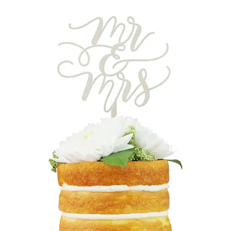Mr & Mrs Wedding Cake Topper