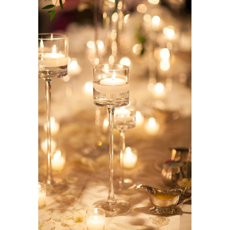 Tea Light Holder Votive Centerpieces - Glass Candle Holders Bulk for Wedding Table Centerpiece