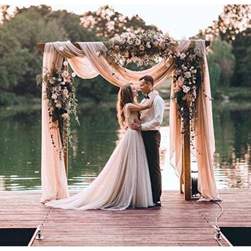Wedding Arch Draping Fabric for Rustic Wedding Shower Decorations 2.4x20 ft