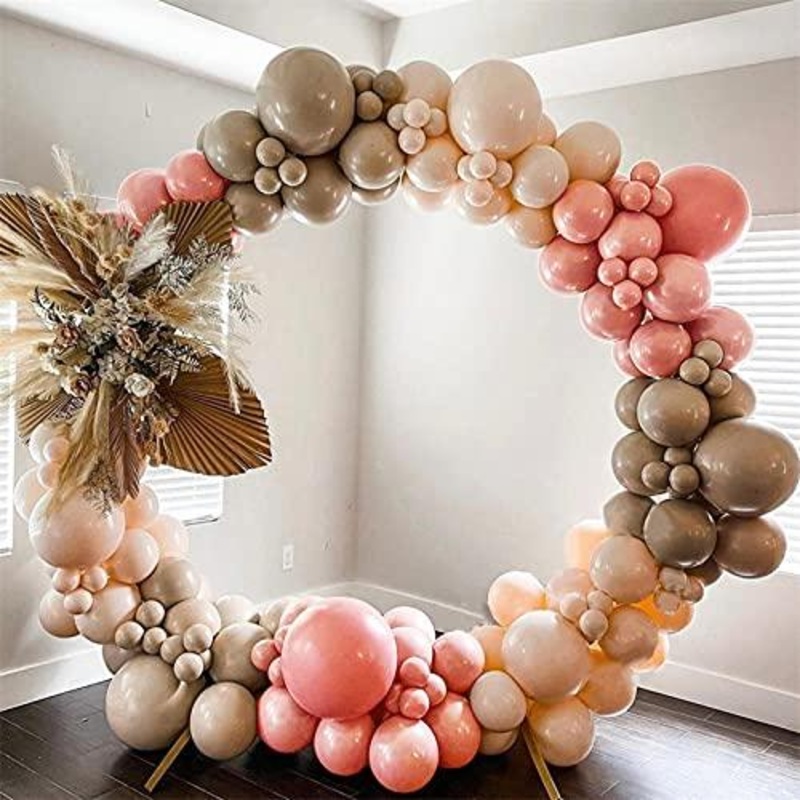 127pcs Party Balloons Arch kit Brown Blush Peach Pastel Party Balloons Wedding Baby Show Girl Boy Birthday Decorations