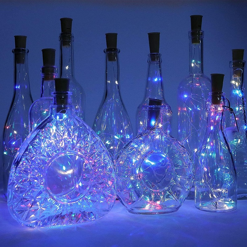 Fairy String Lights LED Wine Bottle Cork Lights Battery Operated Flexible Starry Lights for DIY Party Wedding