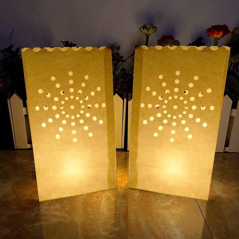 Light Up Paper Bags Kit-50pcs Luminaries For Wedding Aisle Decorations, Luminary Bags