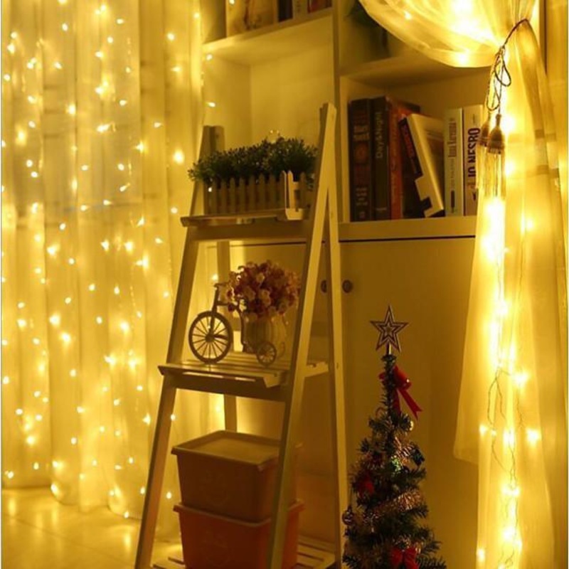 LIGHTING Window Curtain String Lights for Wedding Decorations
