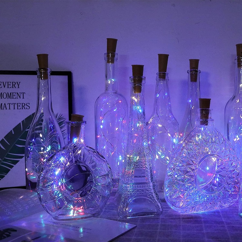 Warm White Cork Lights Battery Operated Fairy Bottle Lights for Wedding Party
