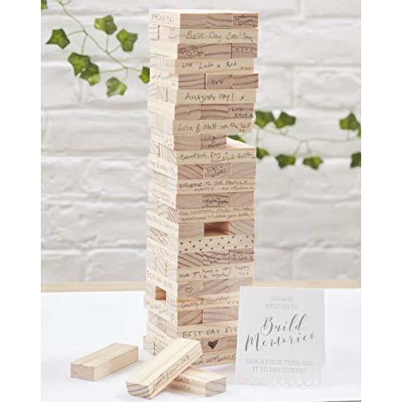 Wedding Jenga Guest book, Build A Memory Block Alternative Wedding Guest Book, Unique Signs for Weddings