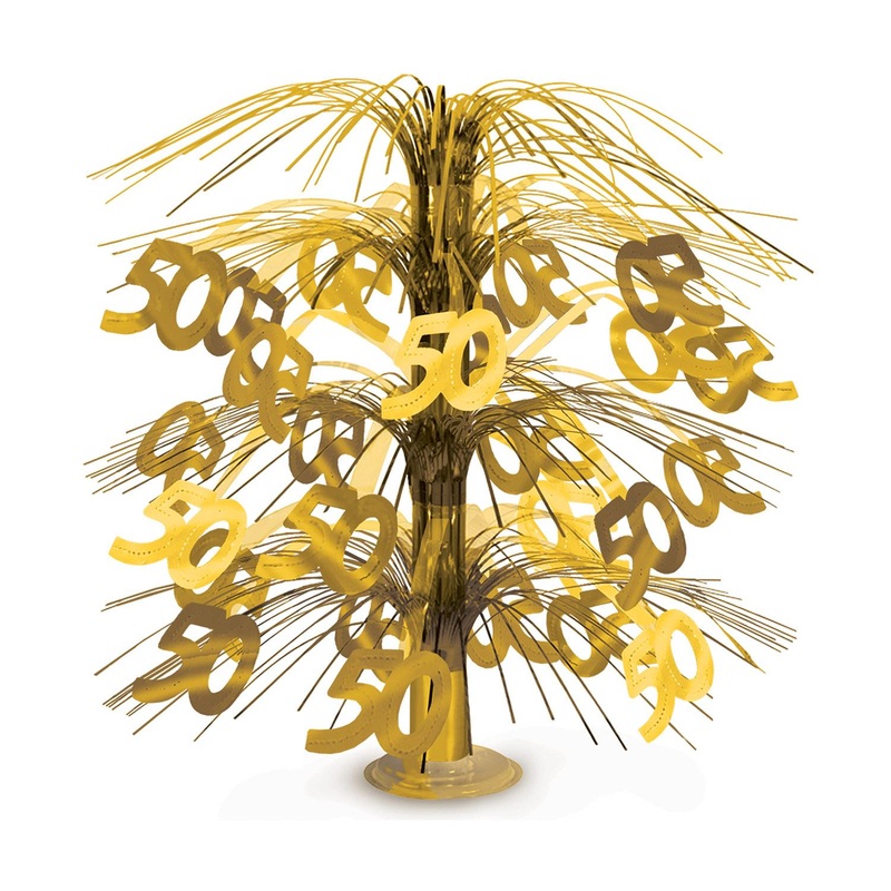 50th Anniversary Cascade Centerpiece - Gold