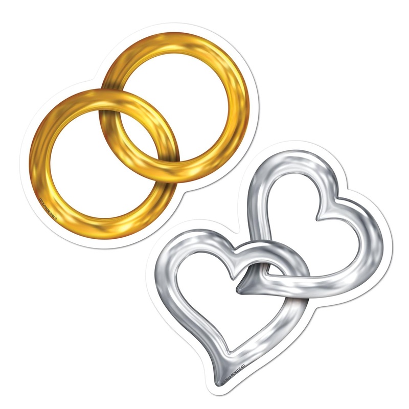 Mini Wedding Cutouts (10 per Package)