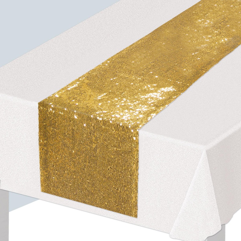 Sequined Table Runner - gold
