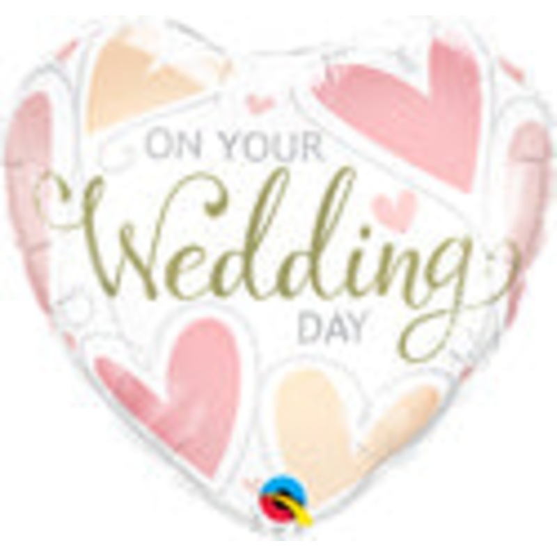 Standard 18" On Your Wedding Day Heart Balloon