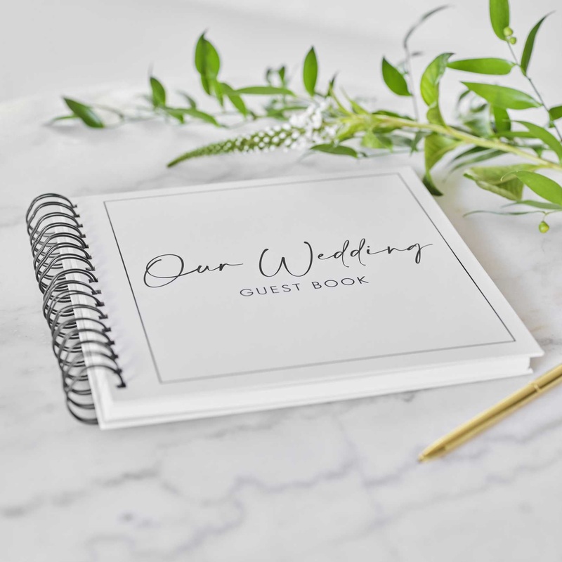 Black and White Wedding Guest Book