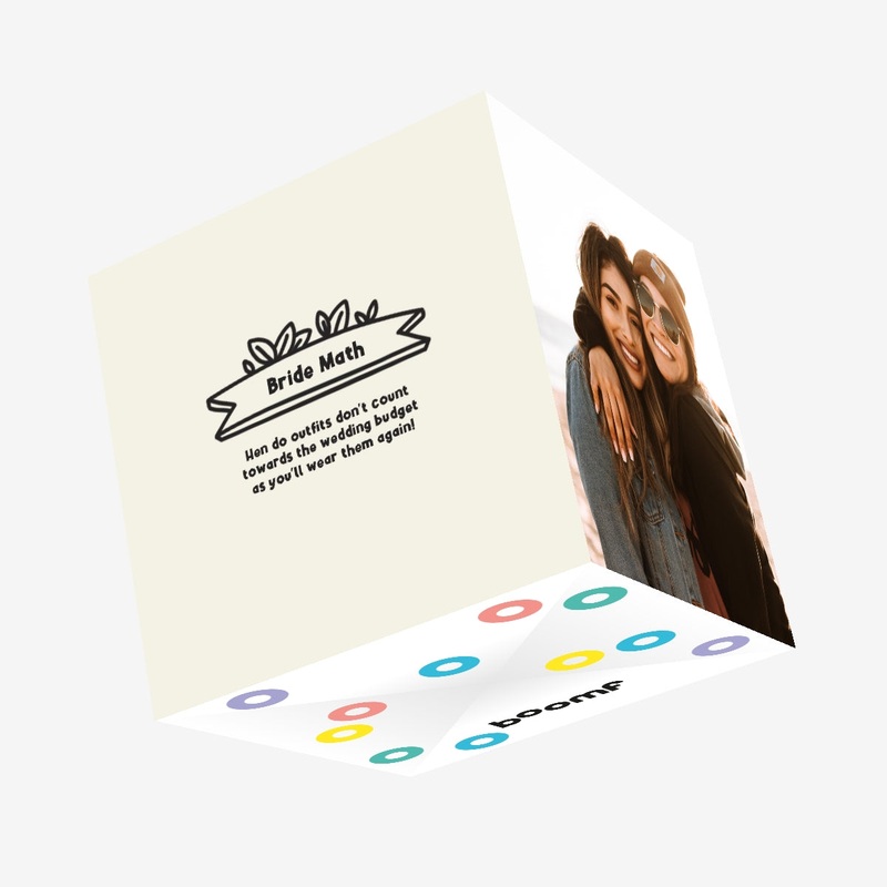 Bride Math - Outfits Don't Count Funny Wedding Confetti-exploding Greetings Card
