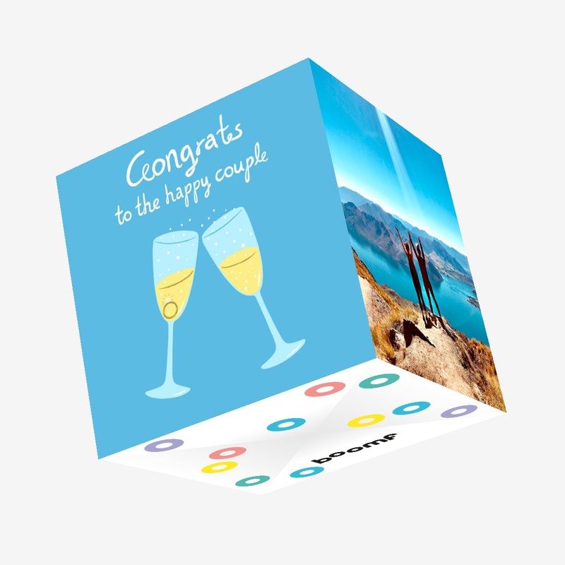 Congrats To The Happy Couple Wedding/Engagement Confetti-exploding Greetings Card