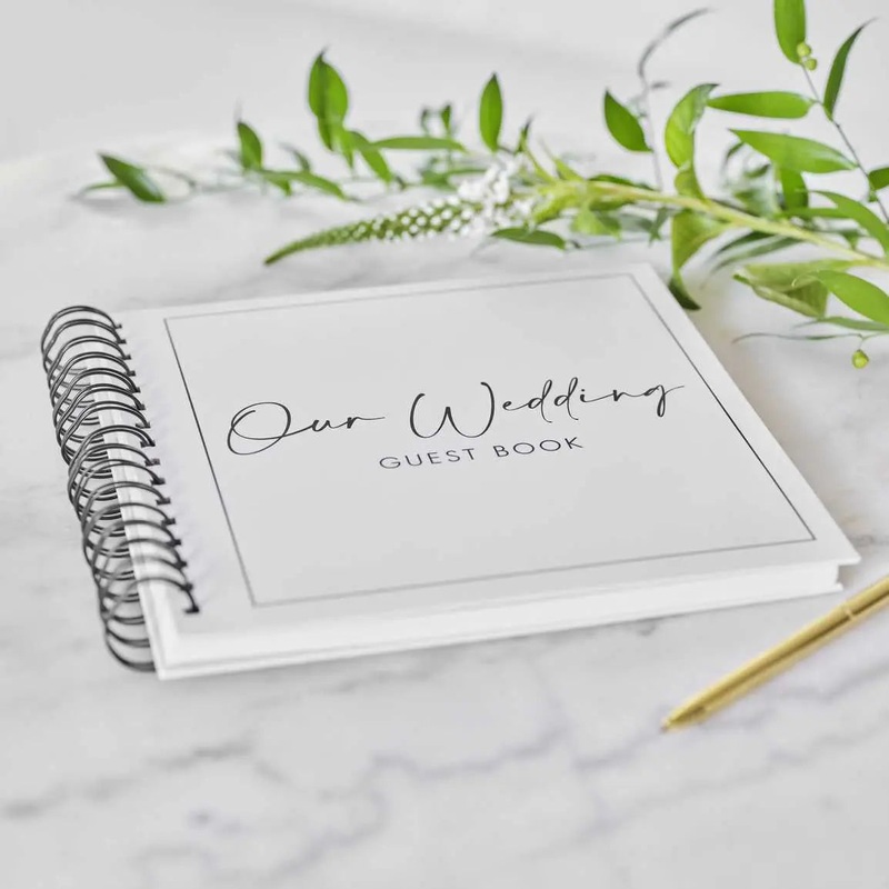Ginger Ray Black & White Wedding Guest Book