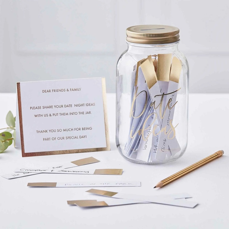 Ginger Ray Gold Wedding Date Night Ideas Jar
