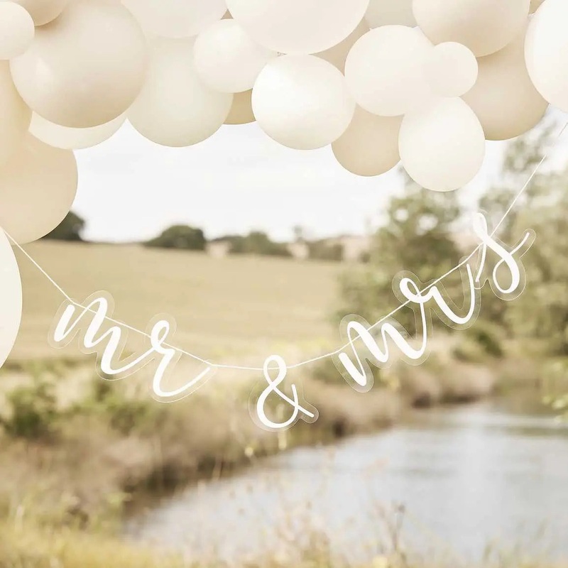 Ginger Ray Mr & Mrs Acrylic Wedding Bunting