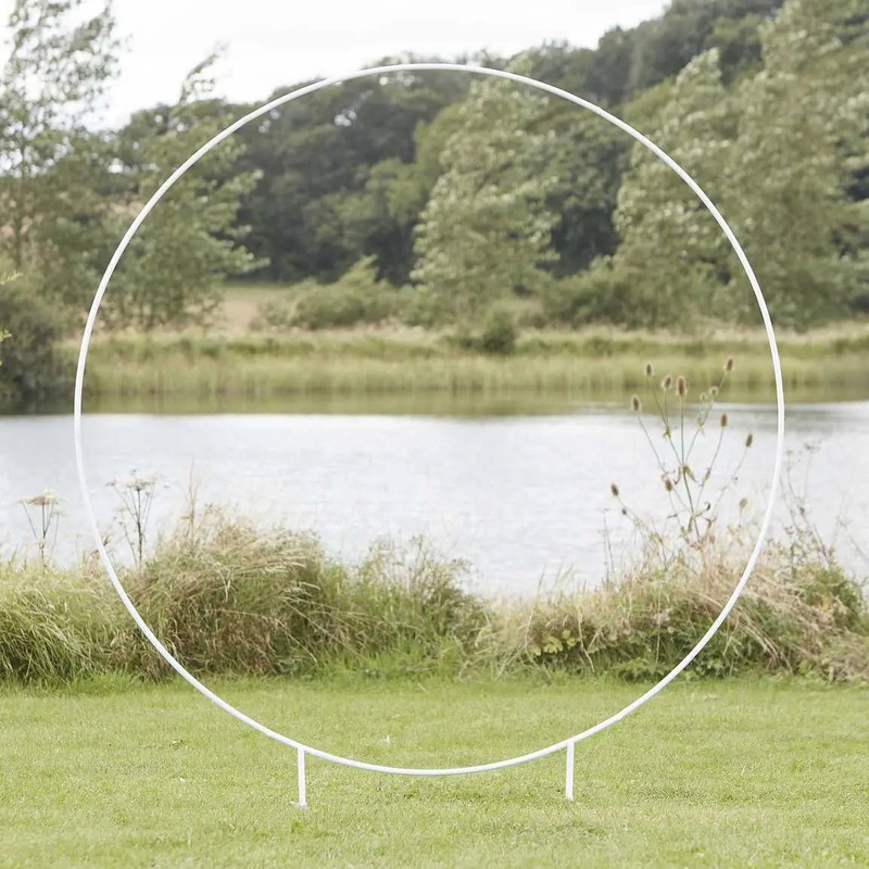 Ginger Ray White Round Wedding Arch - PICK UP ONLY