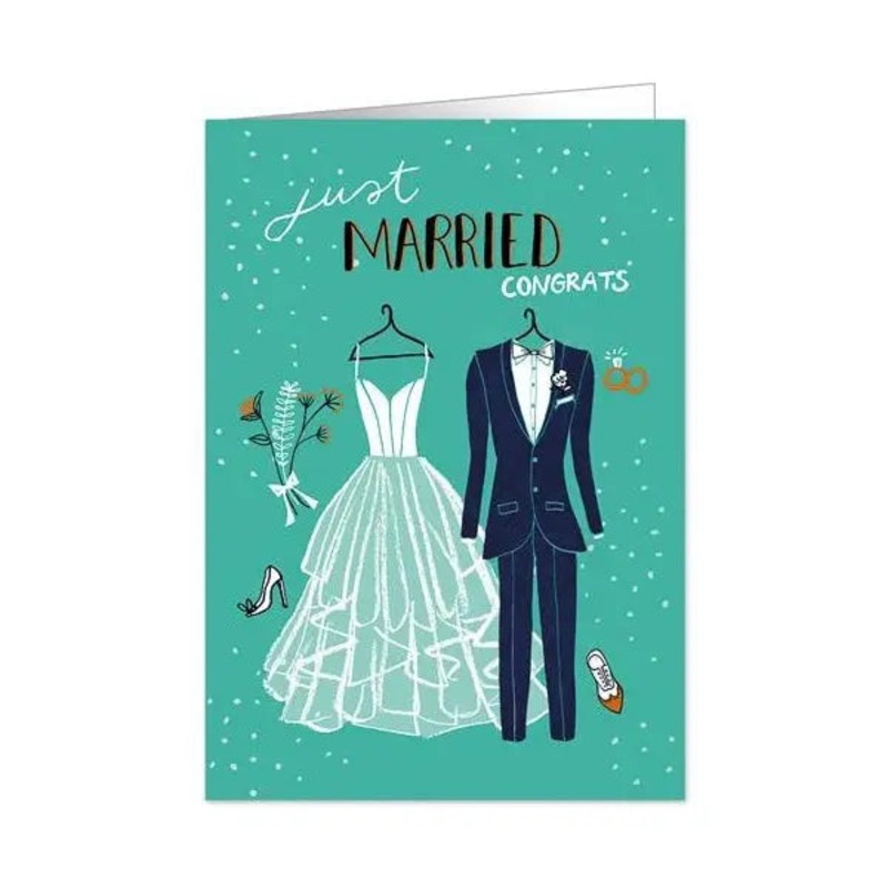 Just Married Congrats Wedding Card