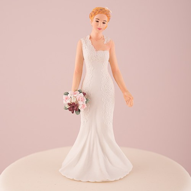 Woodland Bride Porcelain Figurine Wedding Cake Topper