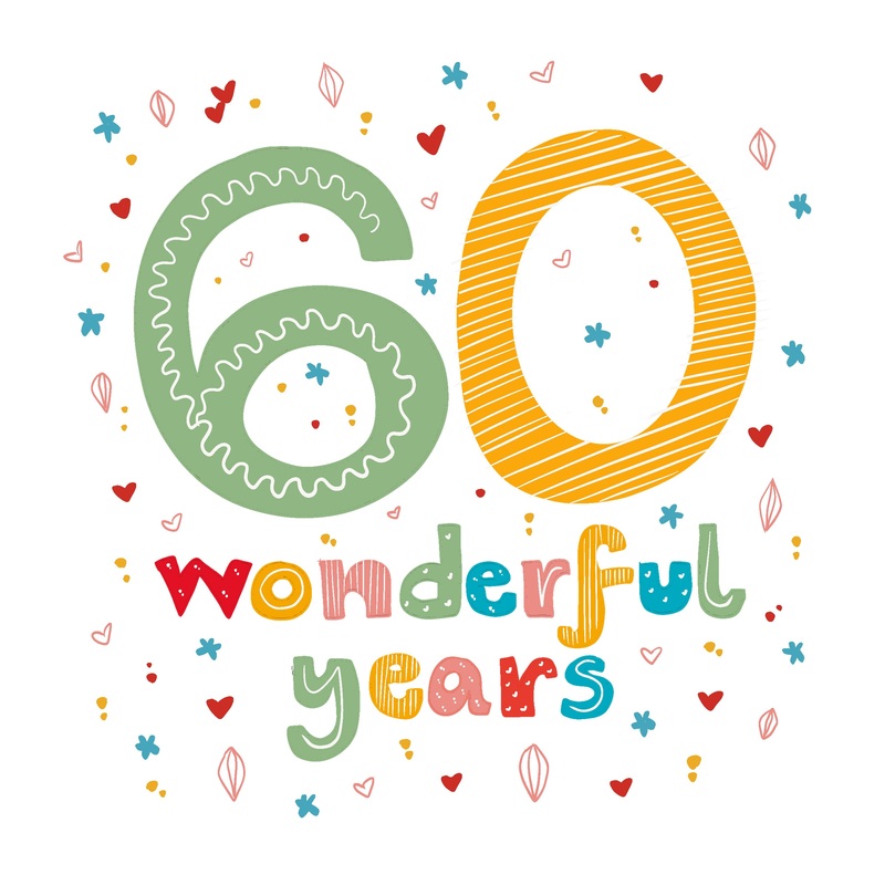 60 Wonderful Years Wedding Anniversary Card