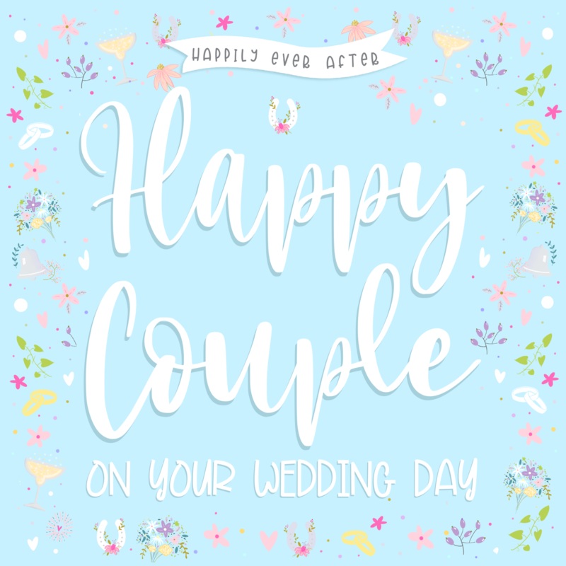 Happy Couple Wedding Day Card