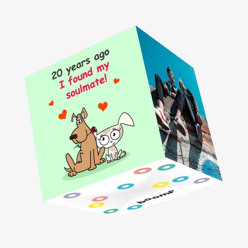 My Soulmate Happy 20th Wedding Anniversary Confetti-exploding Greetings Card