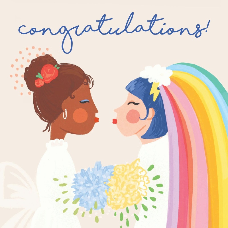 Pride Brides Wedding LGBTQ+ Card