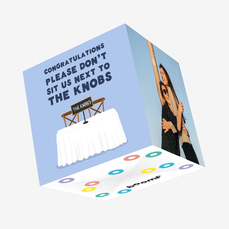 The Knobs Wedding Confetti-exploding Greetings Card