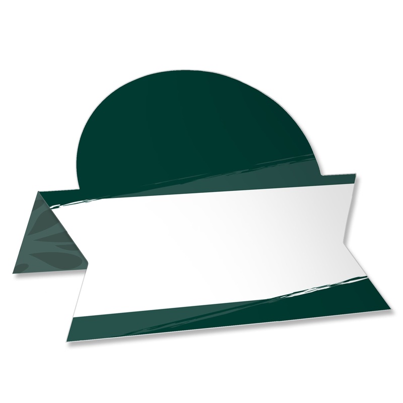 Emerald Elegantly Simple - Wedding Receptions, Parties or Events Tent Buffet Card - Table Setting Name Place Cards - Set of 24
