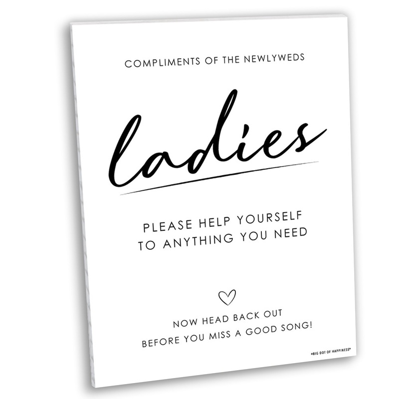 Ladies Bathroom Wedding Sign