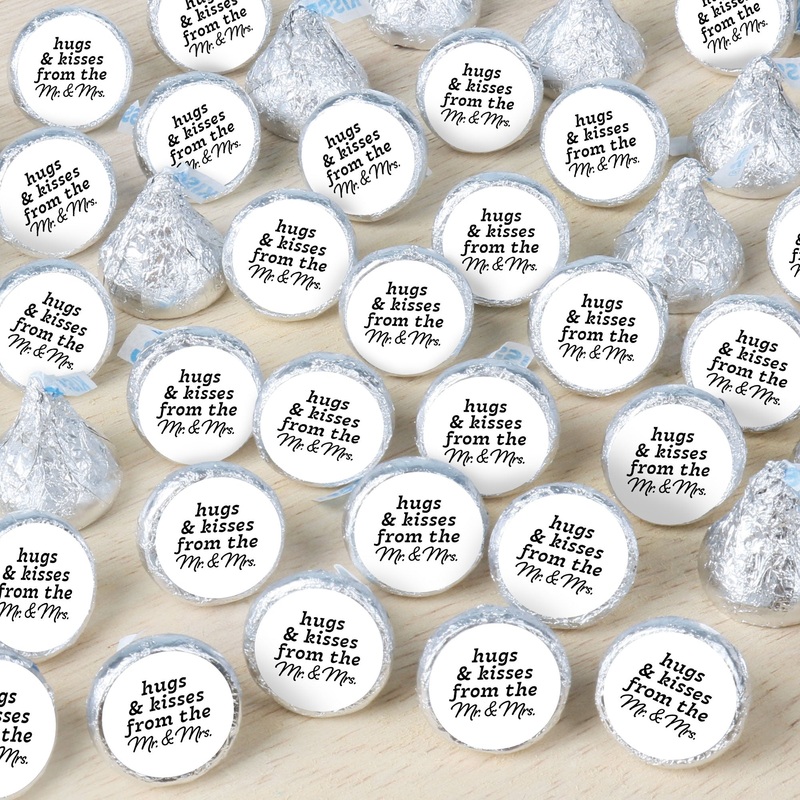Mr. & Mrs. Wedding Candy Stickers - 324 Ct