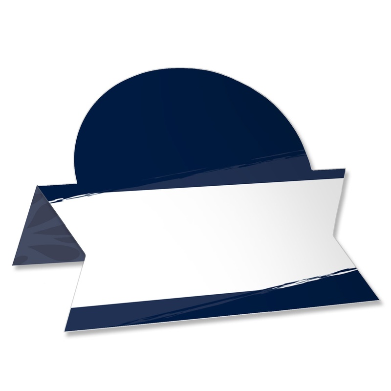 Navy Blue Elegantly Simple - Wedding Receptions, Parties or Events Tent Buffet Card - Table Setting Name Place Cards - Set of 24