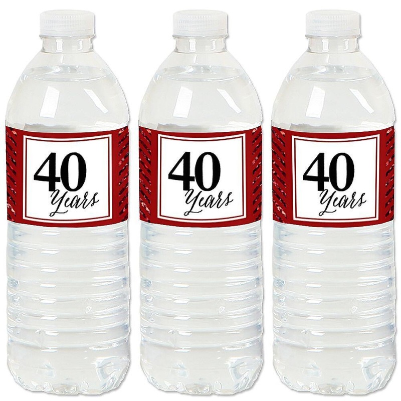We Still Do - 40th Wedding Anniversary - Anniversary Party Water Bottle Sticker Labels - Set of 20