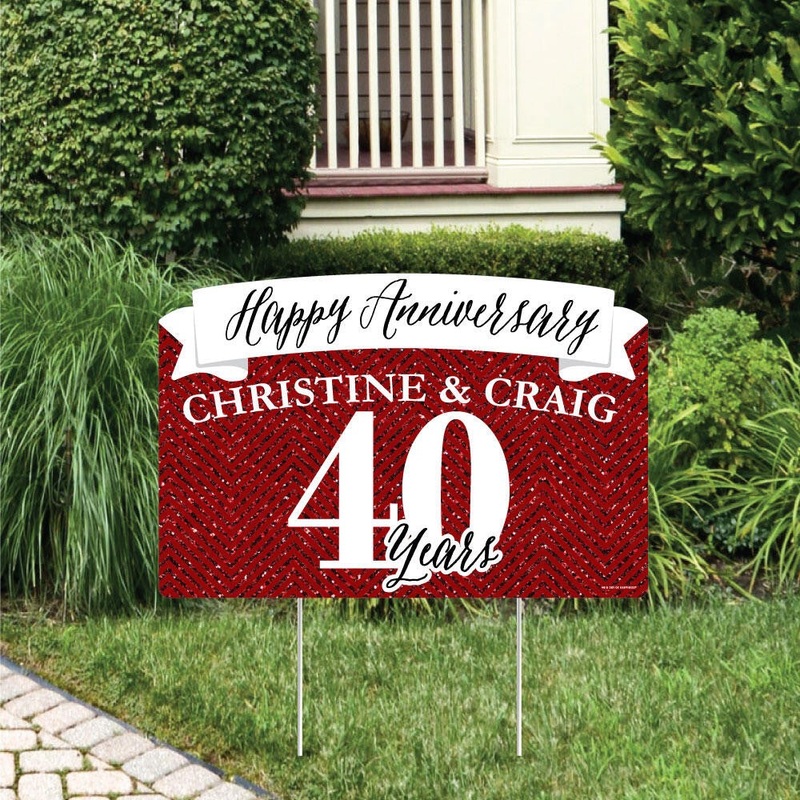 We Still Do - 40th Wedding Anniversary - Anniversary Party Yard Sign Lawn Decorations - Personalized Happy Anniversary 40 Years Party Yardy Sign