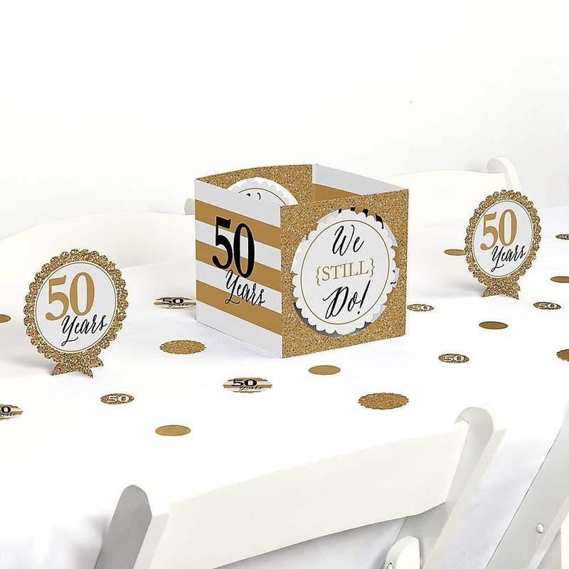 We Still Do - 50th Wedding Anniversary - Anniversary Party Centerpiece and Table Decoration Kit