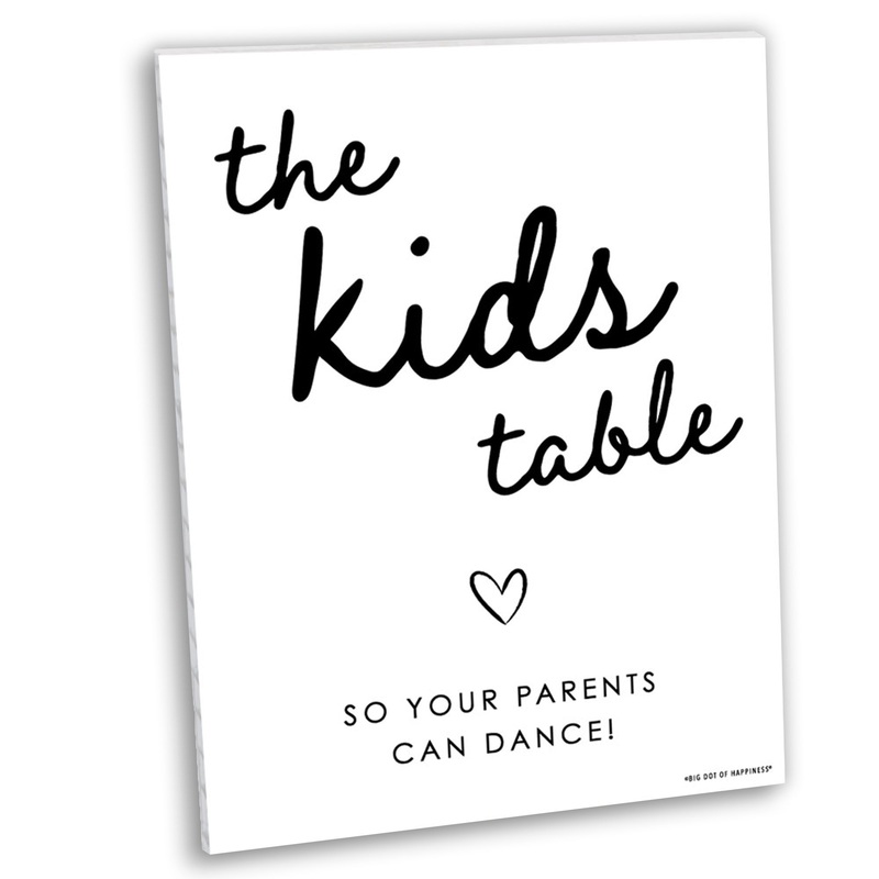 Kids Table Wedding Sign