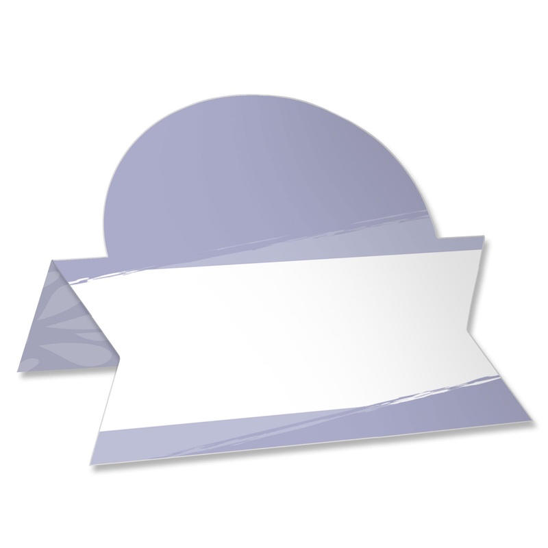 Purple Elegantly Simple - Wedding Receptions, Parties or Events Tent Buffet Card - Table Setting Name Place Cards - Set of 24